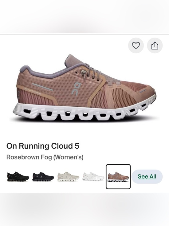 On Running Shoes - On Cloud 5 Rosebrown Fog Women’s Running Walking Sneakers